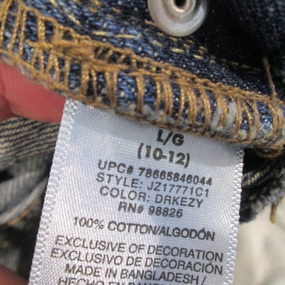 JORDACHE GIRL'S JUNIOR BIB BLUE JEAN OVERALLS - Picture 7 of 7